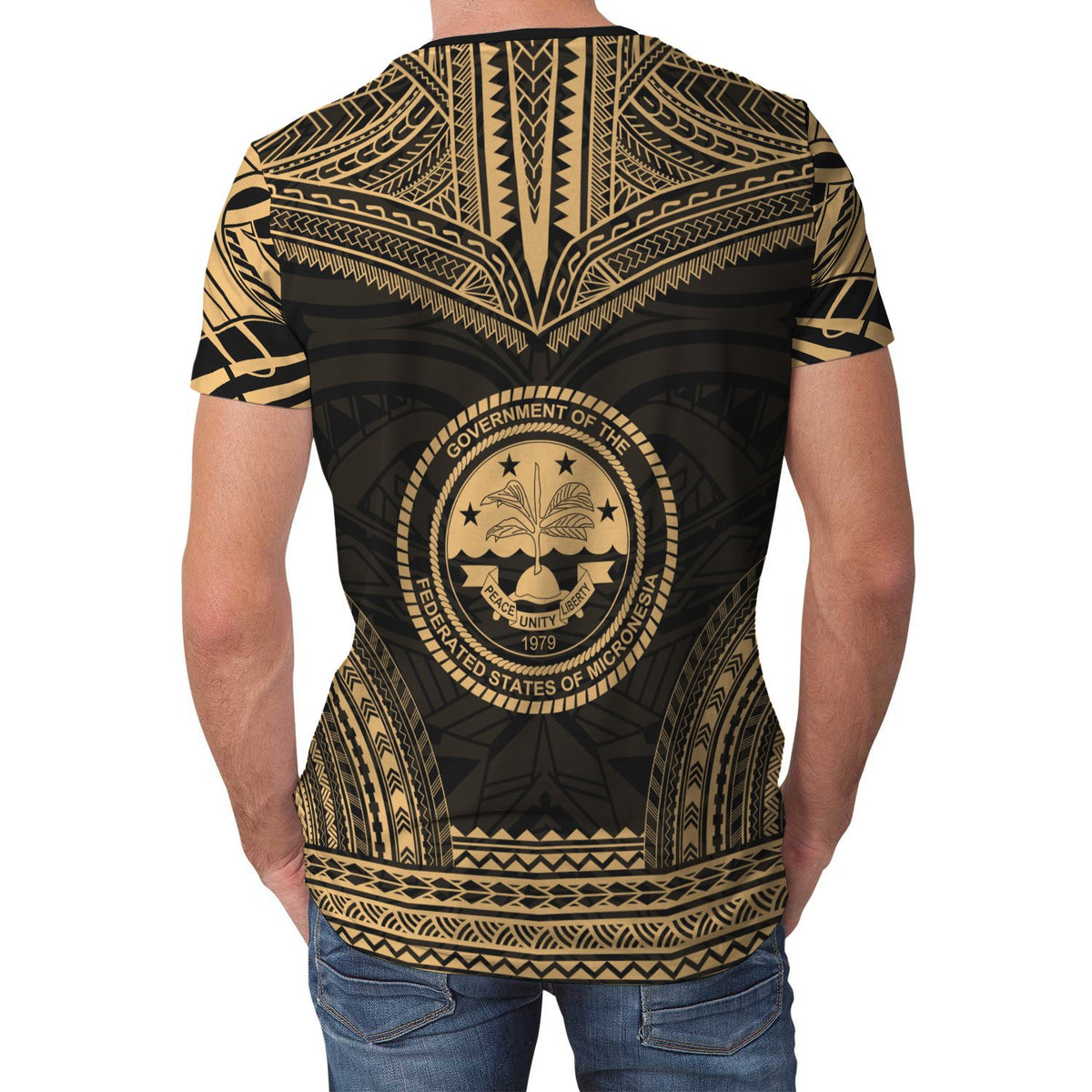 Federated States of Micronesia T Shirt F S M Polynesian Chief Gold Version - Polynesian Pride