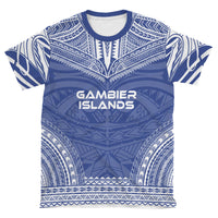 Gambier Islands T Shirt National Polynesian Chief Blue Version - Polynesian Pride