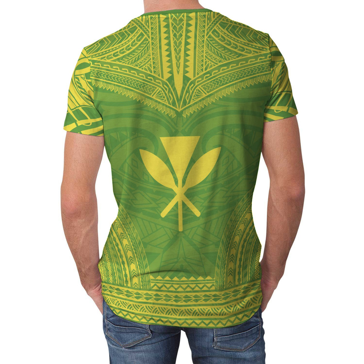 Polynesian Unisex T Shirt Kanaka Maoli Polynesian Chief Green Version - Polynesian Pride