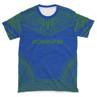 Pohnpei Unisex T Shirt Pohnpei Polynesian Chief Green Version - Polynesian Pride