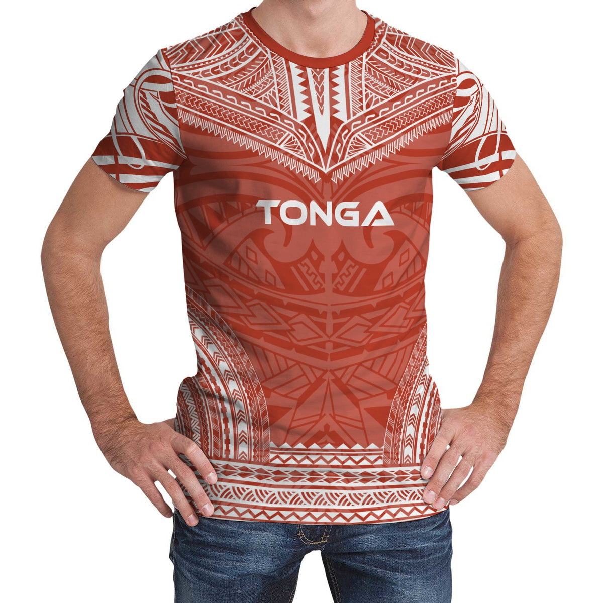 Tonga T Shirt Tonga Polynesian Chief Red Version Unisex Red - Polynesian Pride