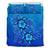 Hawaiian Blue Turtle and Hibiscus Polynesian Bedding Set Art - Polynesian Pride