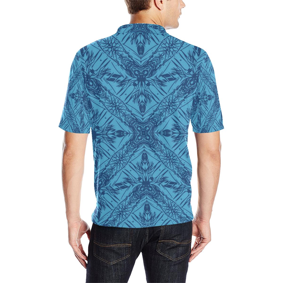 Polynesian Polo Shirt Blue - Polynesian Pride