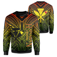 Hawaii Sweatshirt - Reggae Kanaka Maoli Unisex Black - Polynesian Pride