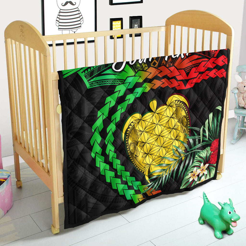 (Custom Personalised) Vanuatu Heart Polynesian Premium Quilt Turtle Sand Drawings LT13 - Polynesian Pride