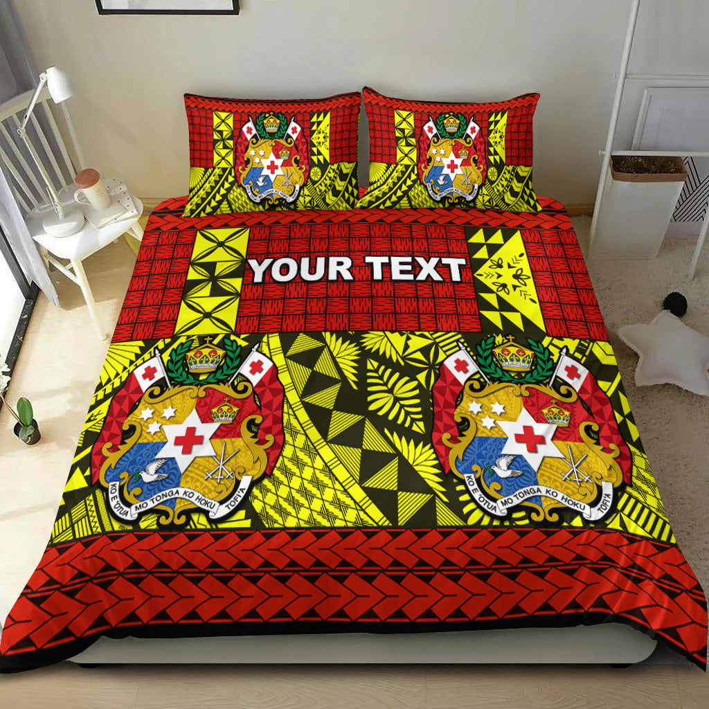 (Custom Personalised) Tonga Bedding Set Be Unique Version 04 Red LT13 - Polynesian Pride