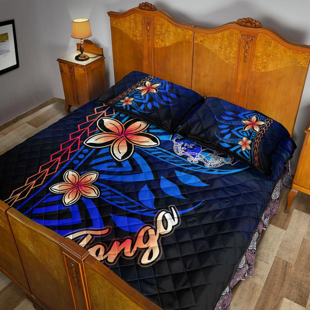 Tonga Quilt Bed Set - Vintage Tribal Mountain - Polynesian Pride