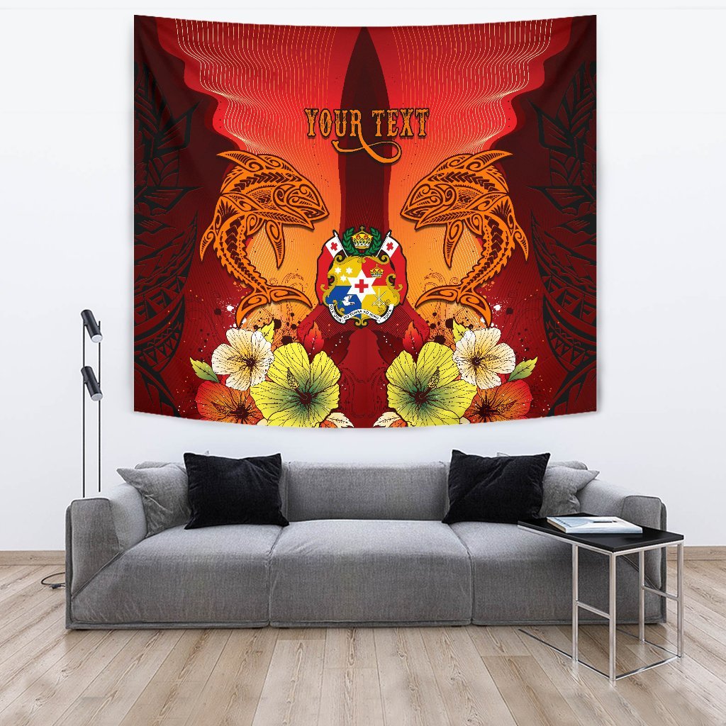 Tonga Custom Personalised Tapestries - Tribal Tuna Fish - Polynesian Pride