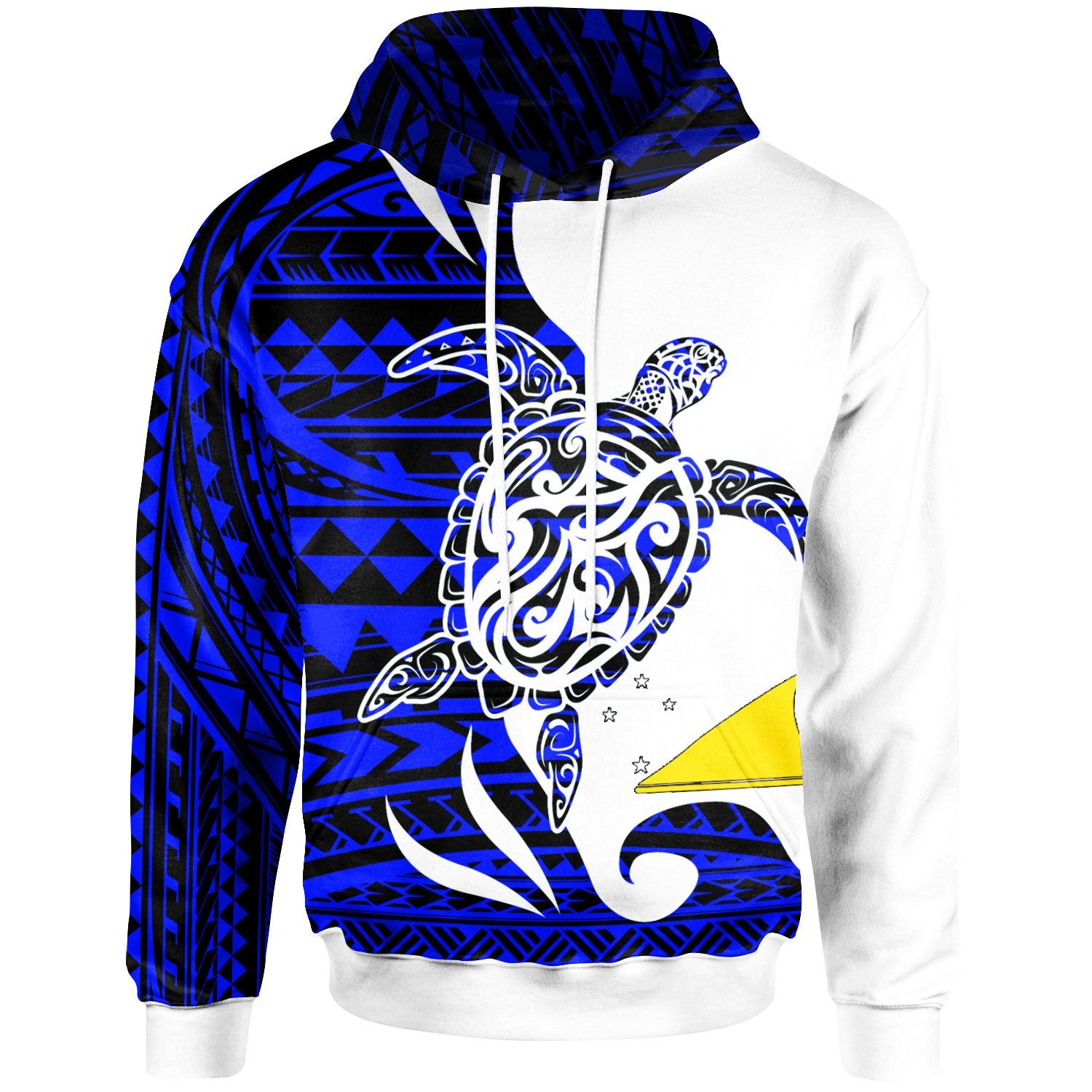 Tokelau Custom Hoodie Mega Turtle Unisex Blue - Polynesian Pride