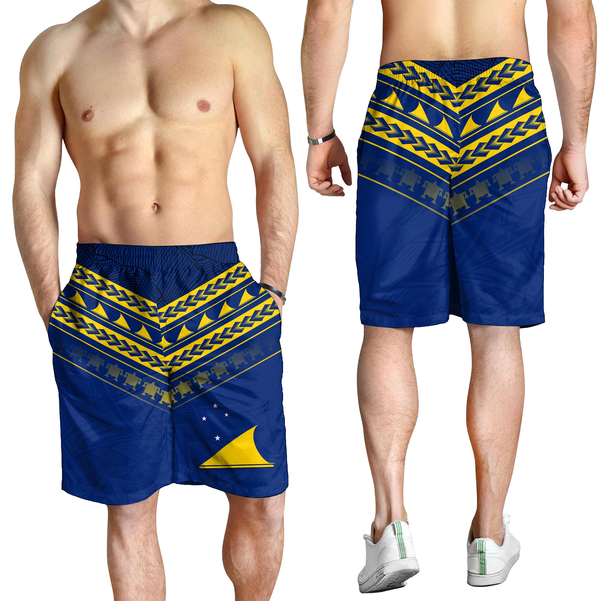 Tokelau Rugby Men Shorts Impressive Sport LT13 Blue - Polynesian Pride