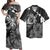 Matching Couple Hawaiian Outfits Dress and Hawaiian Shirt Hibiscus Sea Turtle Swim Polynesian RLT14 - Polynesian Pride