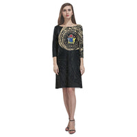 Cook Islands in My Heart - Rhea Loose Round Neck Dress - Polynesian Pride