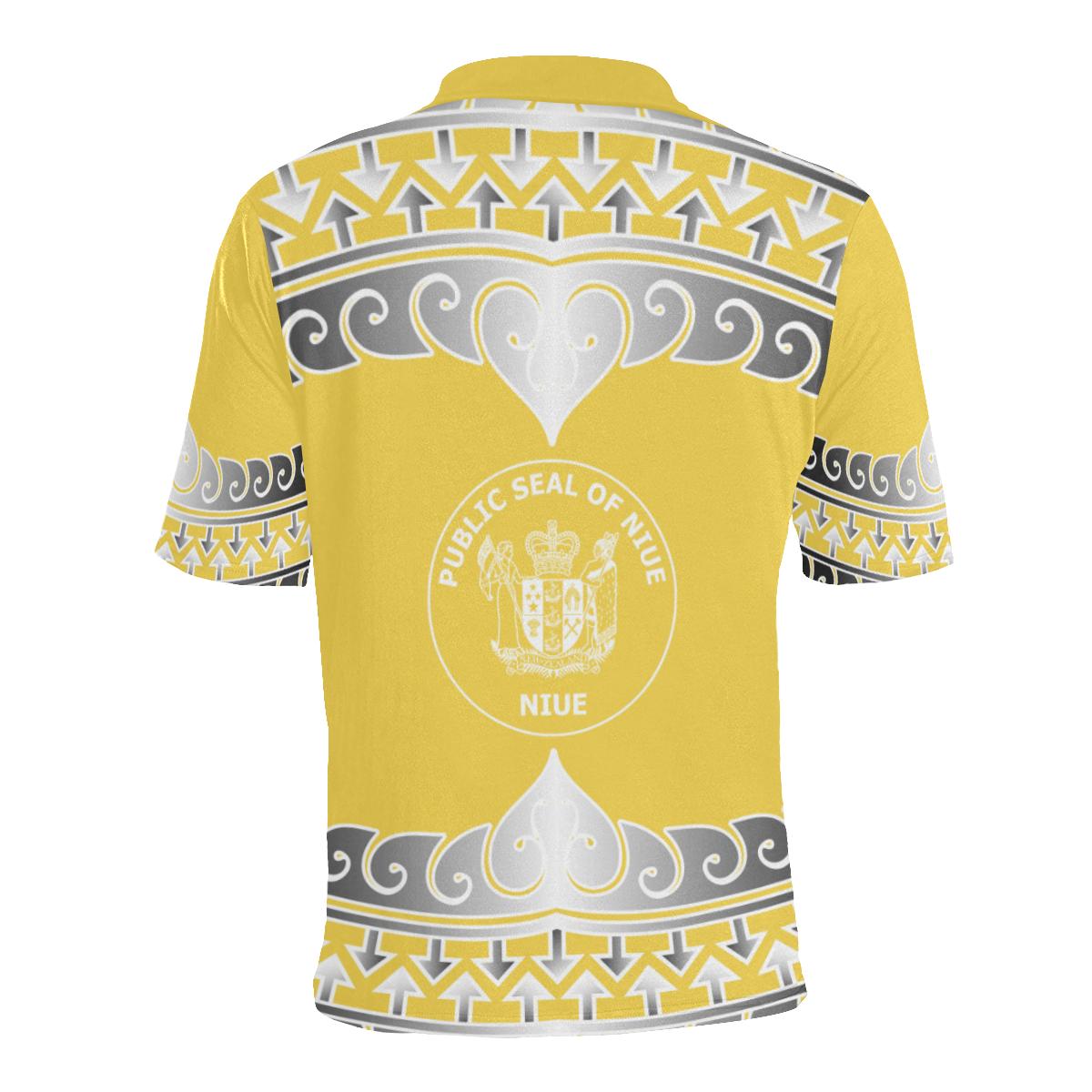 Niue Polo Shirt Wave Style - Polynesian Pride