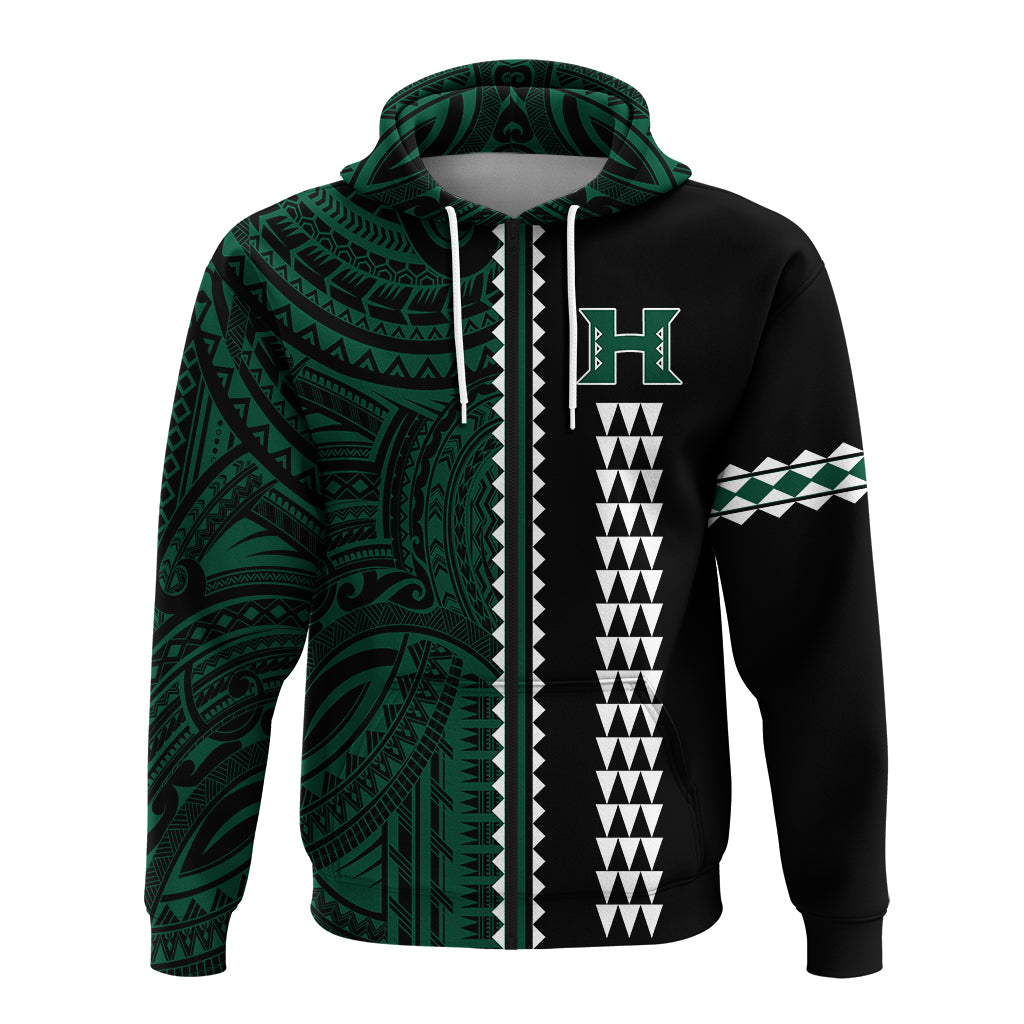 Hawaii Kakau Warrior Football Zip Hoodie LT12 - Polynesian Pride