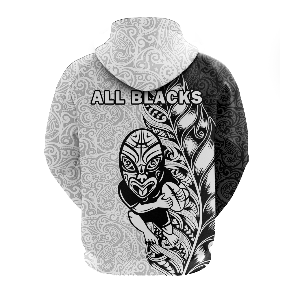 New Zealand Maori All Black Rugby Hoodie LT2 - Polynesian Pride
