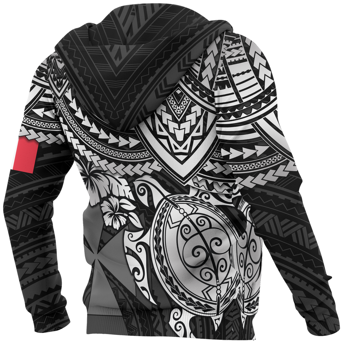Wallis nd Futuna Polynesian Hoodie White Turtle - Polynesian Pride