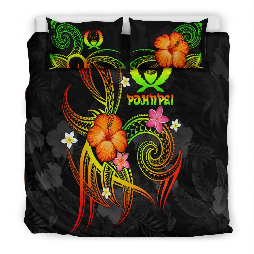 Pohnpei Polynesian Bedding Set - Legend of Pohnpei (Reggae) - Polynesian Pride