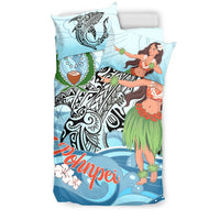 Pohnpei Bedding Set - Polynesian Girls With Shark - Polynesian Pride