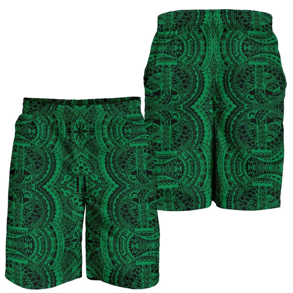 Polynesian Symmetry Green Men's Short Men's Shorts Green - Polynesian Pride