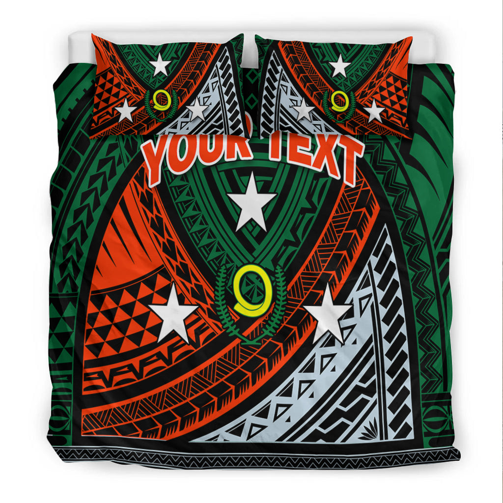 (Custom Personalised) Vanuatu Penama Province Tribal Pattern Bedding Set - LT12 - Polynesian Pride