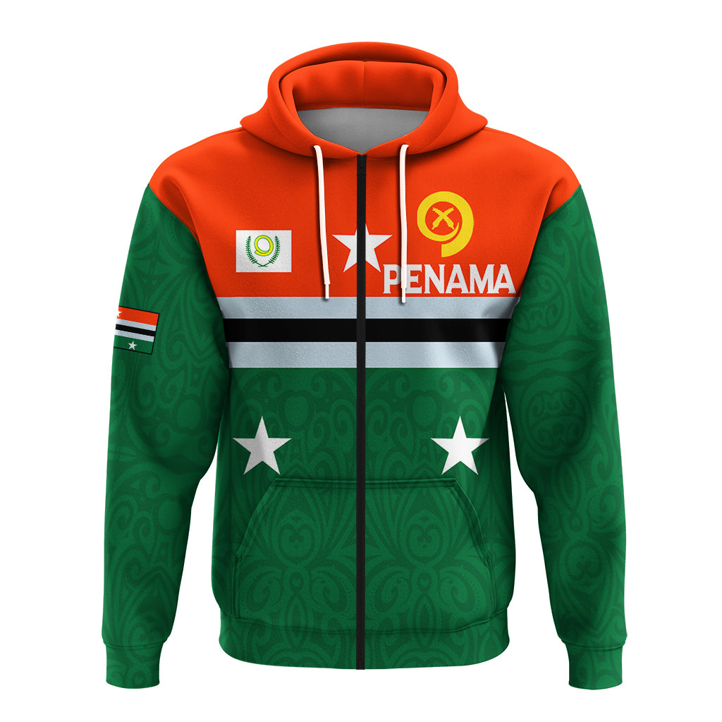 Custom Vanuatu Penama Province Zip up Hoodie Flag Style LT12 - Polynesian Pride