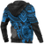Northern Mariana Islands Polynesian Hoodie (Zip up) Blue Turtle - Polynesian Pride