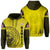 Polynesian Flag Seal of Hawaii Zip Hoodie Yelllow Unisex Yellow - Polynesian Pride