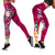 Fiji Custom Personalised Legging - Turtle Plumeria (Pink) Pink - Polynesian Pride