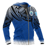 Federated States of Micronesia Zip up Hoodie Tattoo Pattern - Polynesian Pride