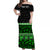 (Custom Personalised) New Zealand Off Shoulder Long Dress Maori Simple Green LT13 Women Green - Polynesian Pride