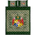 (Custom Personalised) Tonga Pattern Quilt Bed Set Coat of Arms - Green and Beige LT4 Green - Polynesian Pride