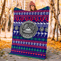 American Samoa Christmas Blanket - Ugly Christmas - LT12 - Polynesian Pride