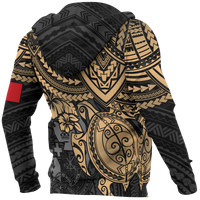 Tonga Polynesian Hoodie Golden Turtle - Polynesian Pride