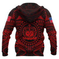 Samoa Polynesian Zip up Hoodie Samoa Red Seal - Polynesian Pride
