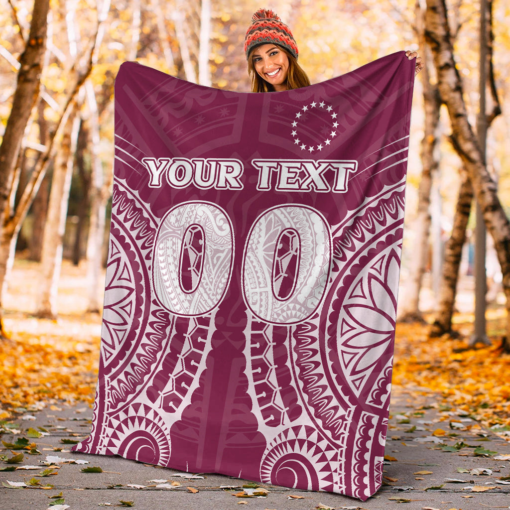 (Custom Personalised) Cook Islands Mangaia Blanket - Tribal Pattern - LT12 - Polynesian Pride