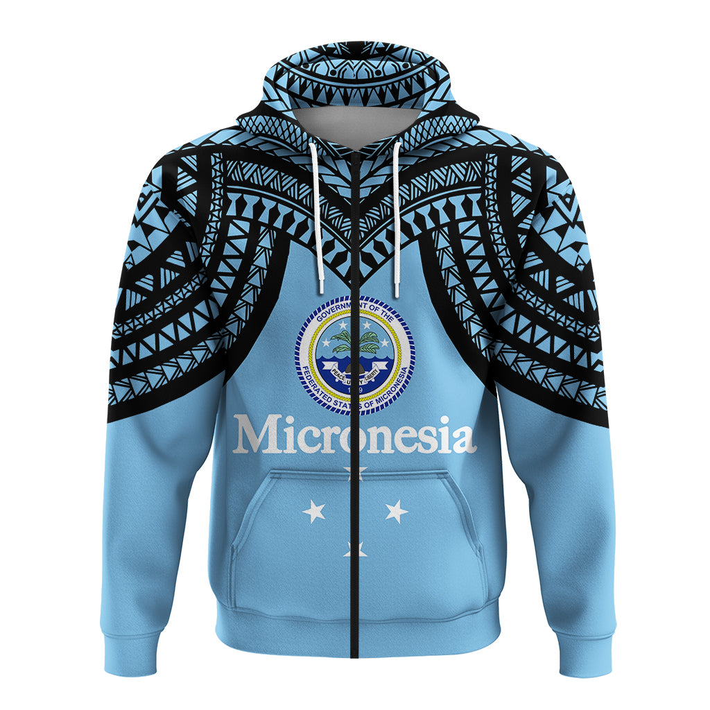 Federated States of Micronesia Zip up Hoodie Micronesia Pattern LT12 - Polynesian Pride