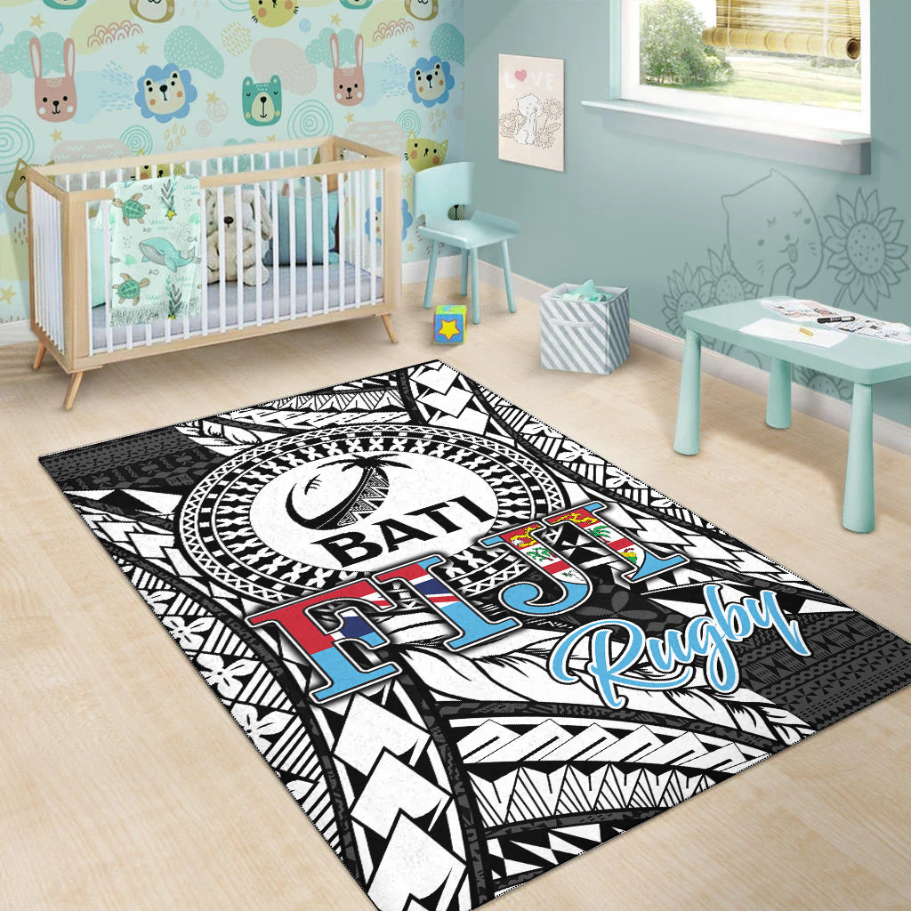 Fiji Rugby Bati Tapa Pattern Area Rug - LT2 - Polynesian Pride