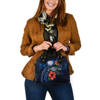 Marshall Islands Polynesian Shoulder Hand Bag - Blue Turtle Hibiscus - Polynesian Pride