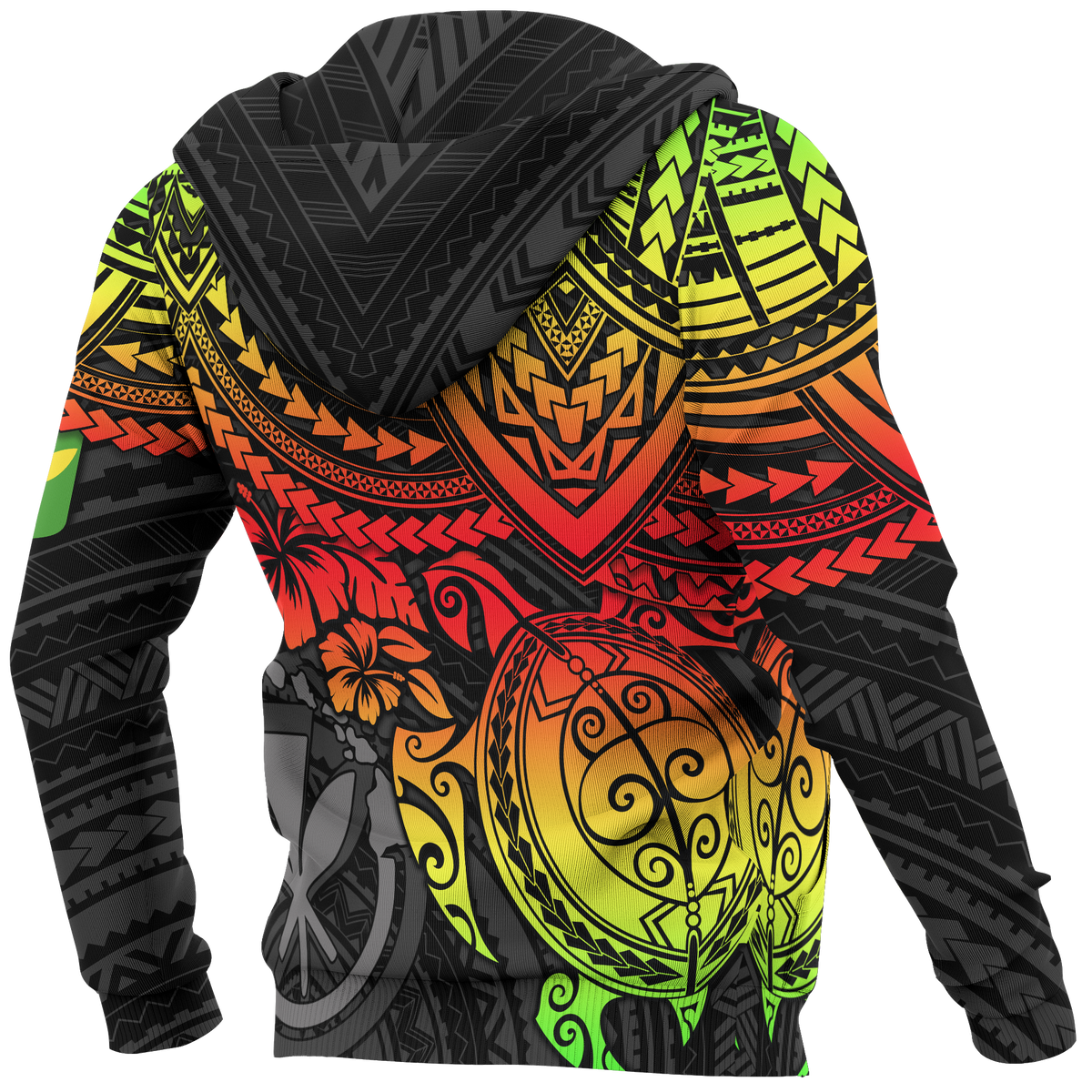 Polynesian Hawaii Hoodie (Zip up) Reggae Turtle - Polynesian Pride