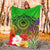 Fsm Polynesian Premium Blanket - Manta Ray Tropical Flowers (Green) - Polynesian Pride