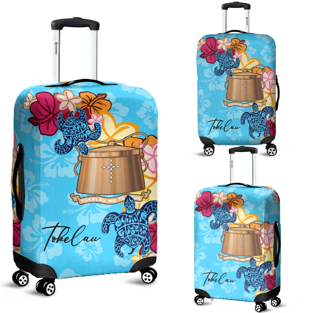 Tokelau Luggage Covers - Tropical Style Blue - Polynesian Pride