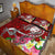 Fiji Custom Personalised Quilt Bed Set - Turtle Plumeria (Red)