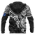 Cook Islands Polynesian Zip up Hoodie White Turtle - Polynesian Pride