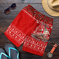 Tonga Christmas - Kilisimasi Fiefia Santas Polynesia Men Short - LT2 RED - Polynesian Pride