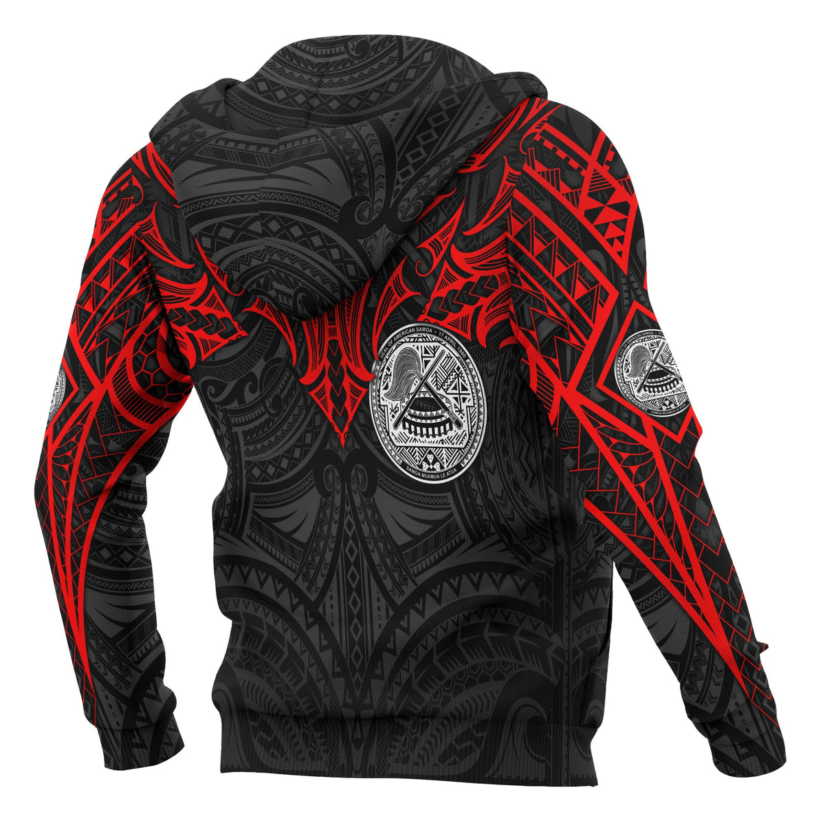 American Samoa Polynesian Hoodie Whale Tail - Polynesian Pride