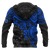Cook Islands Polynesian Zip up Hoodie Blue Turtle - Polynesian Pride