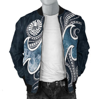 Tahiti Polynesian Men's Bomber Jacket - Ocean Style - Polynesian Pride