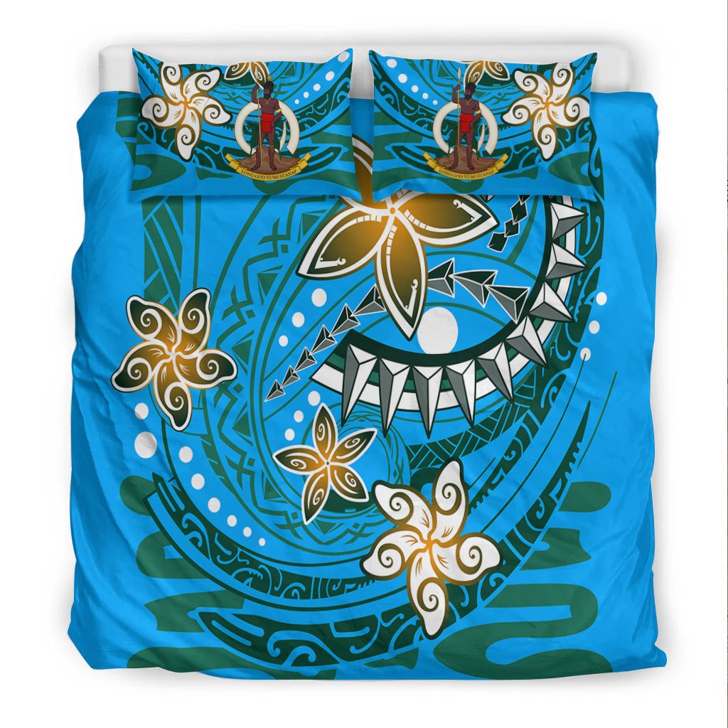 Vanuatu Bedding Set - Spring Style Blue Color - Polynesian Pride