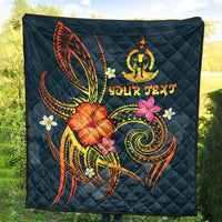 Vanuatu Polynesian Personalised Premium Quilt - Legend of Vanuatu (Blue) - Polynesian Pride