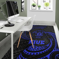 Niue Polynesian Area Rug - Blue Tribal Wave - Polynesian Pride